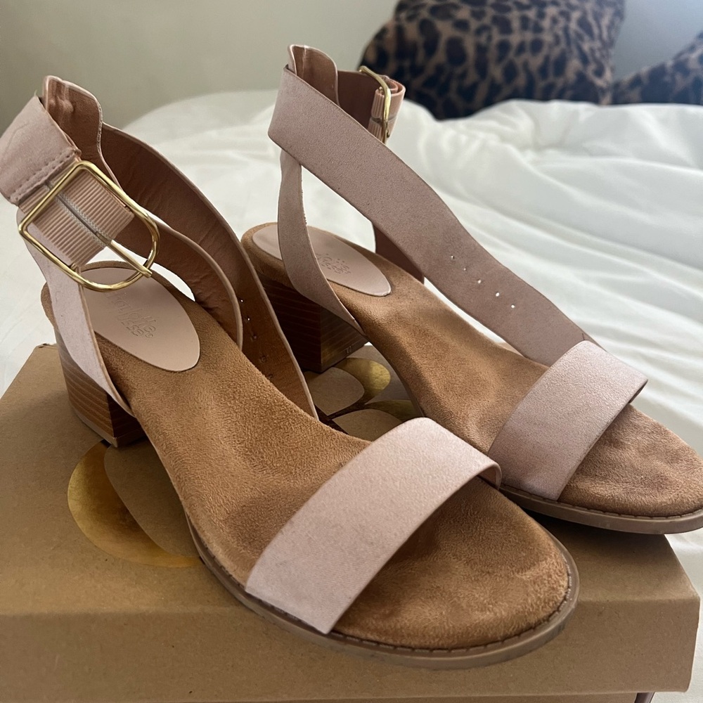 Charlotte Russe Blush Pink Heeled Sandals
